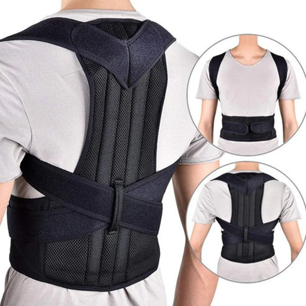 Posture Corrector Shoulder Belt Adjustable Back Support Brace by Shopistu