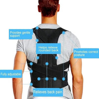 Posture Corrector Shoulder Belt Adjustable Back Support Brace by Shopistu