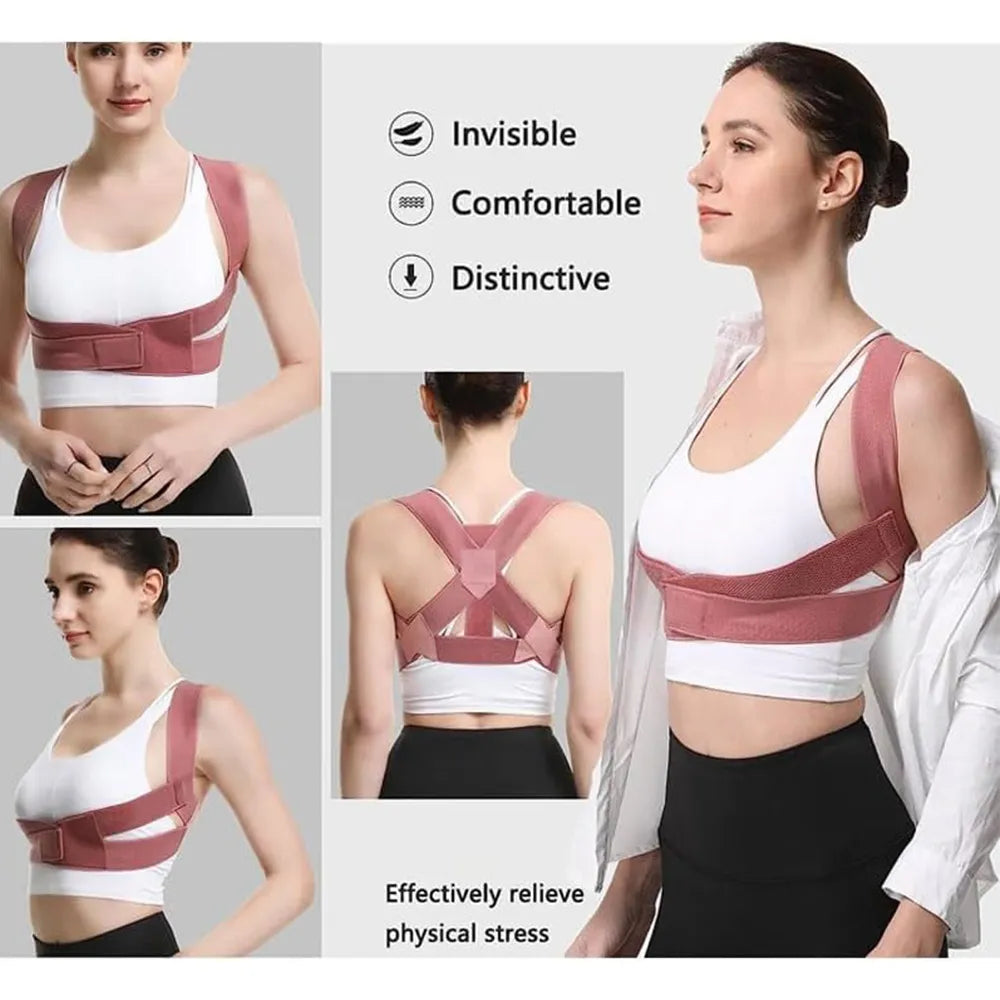 Posture Corrector Belt Adjustable Back & Shoulder Support by Shopistu