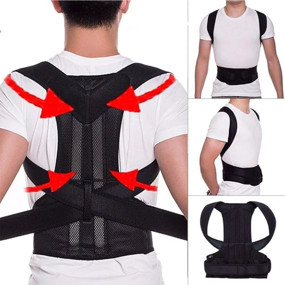 Posture Corrector Shoulder Belt Adjustable Back Support Brace by Shopistu