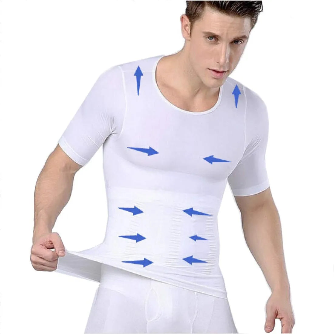 Men’s Compression Slimming Body Shaper Shirt by Shopistu